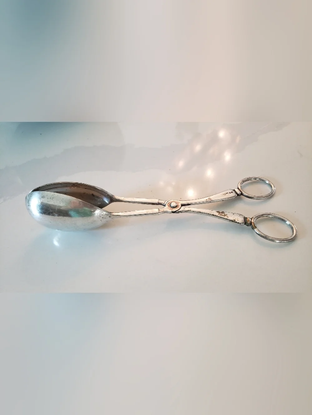 Silver Plate Sheffield England Tongs, Used, Vintage
